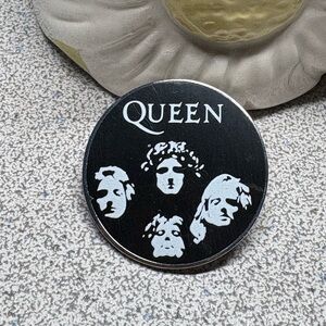Queen Band Black and White Pin